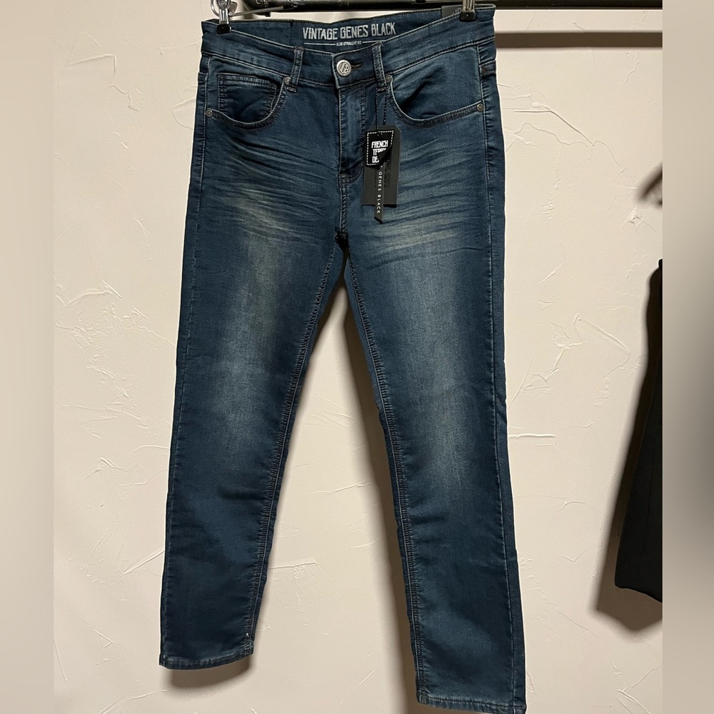 Vintage Genes Black French Terry Jeans NWT